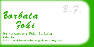 borbala foki business card