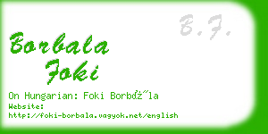 borbala foki business card